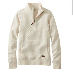LL Bean Woman’s quilted 1/4 zip sweatshirt